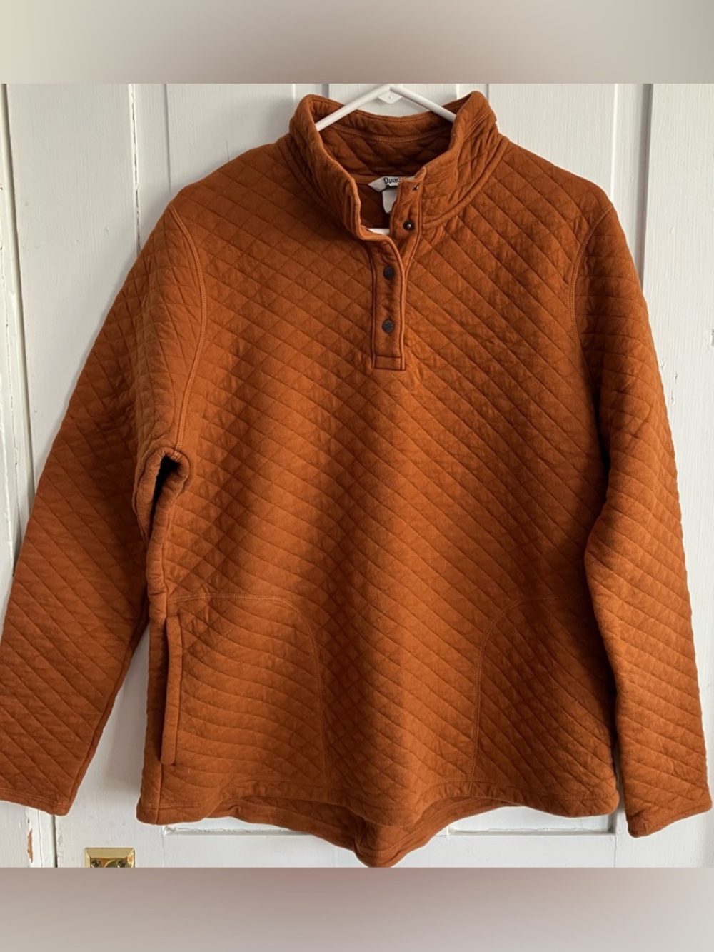 EUC Duluth Trading Co Quilted Sweatshirt Pullover L